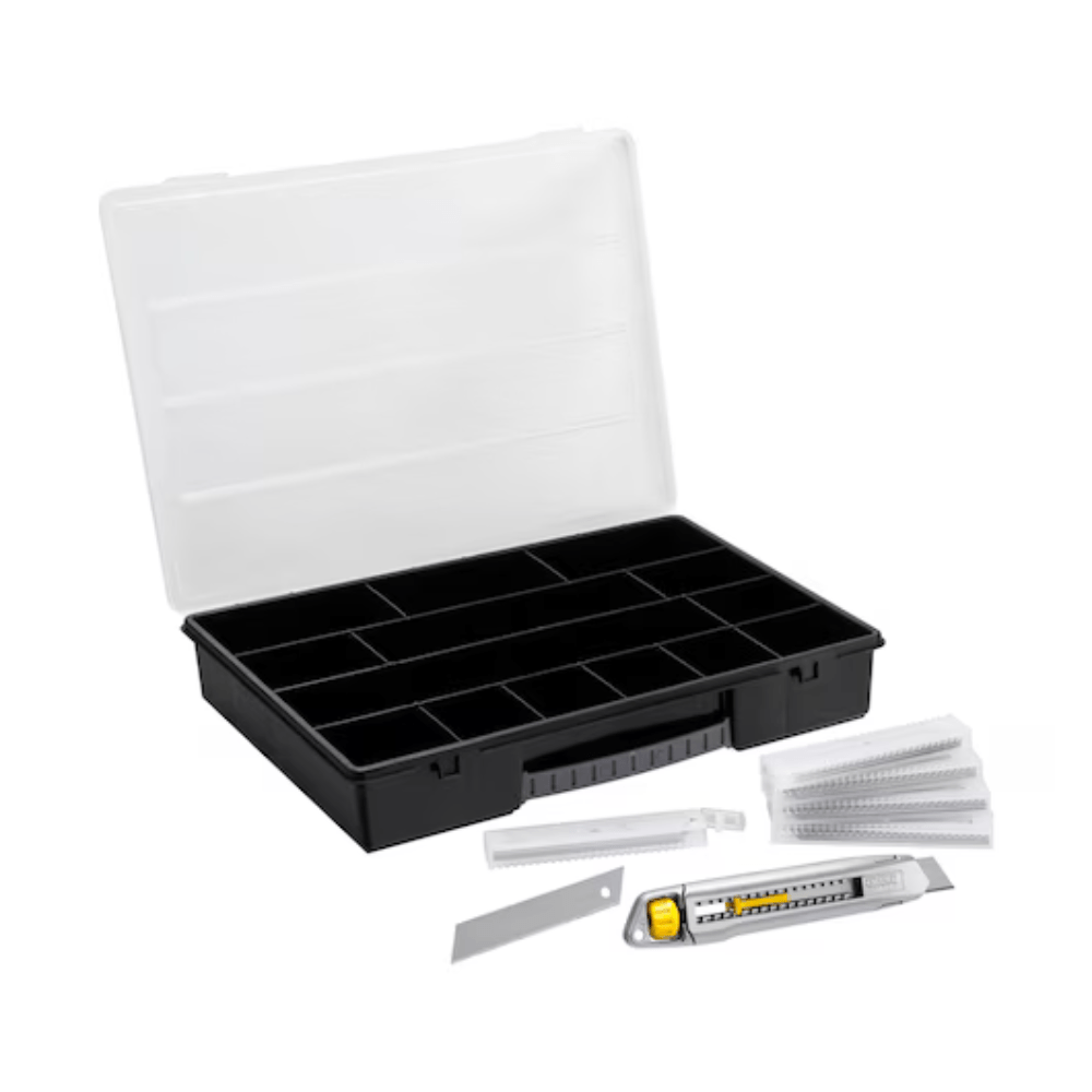 X-Ato Interlock 18mm + Organizador + 50 lâminas 18mm STHT10018-9