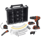 KIT: Berbequim com Percussão 18V 2ah com mala BDCHD18D2AB-QW