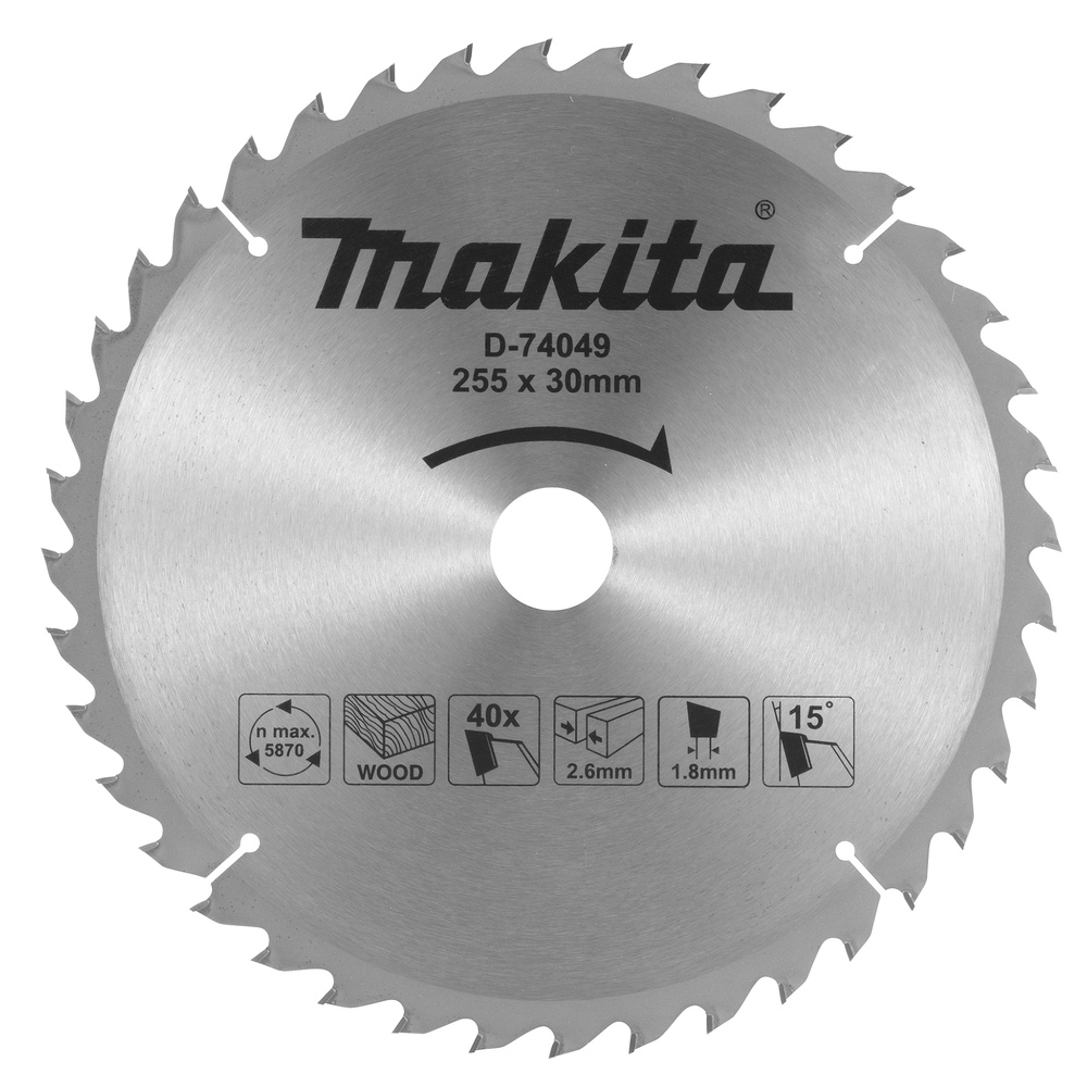 Disco para Madeira 255x302mm/40D Makita D-74049