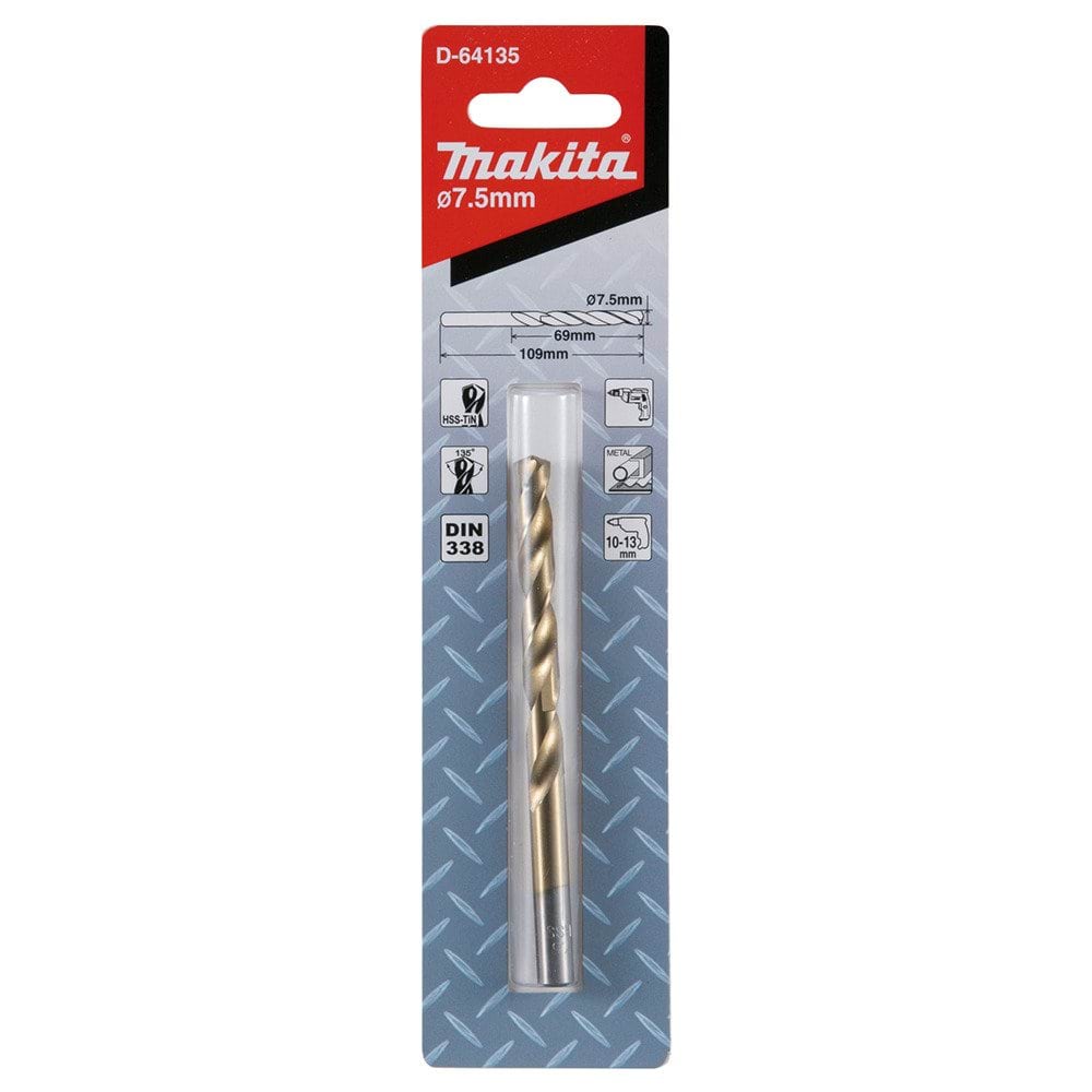 Broca Para Metal HSS-TIN 7,5x109mm Makita D-64135