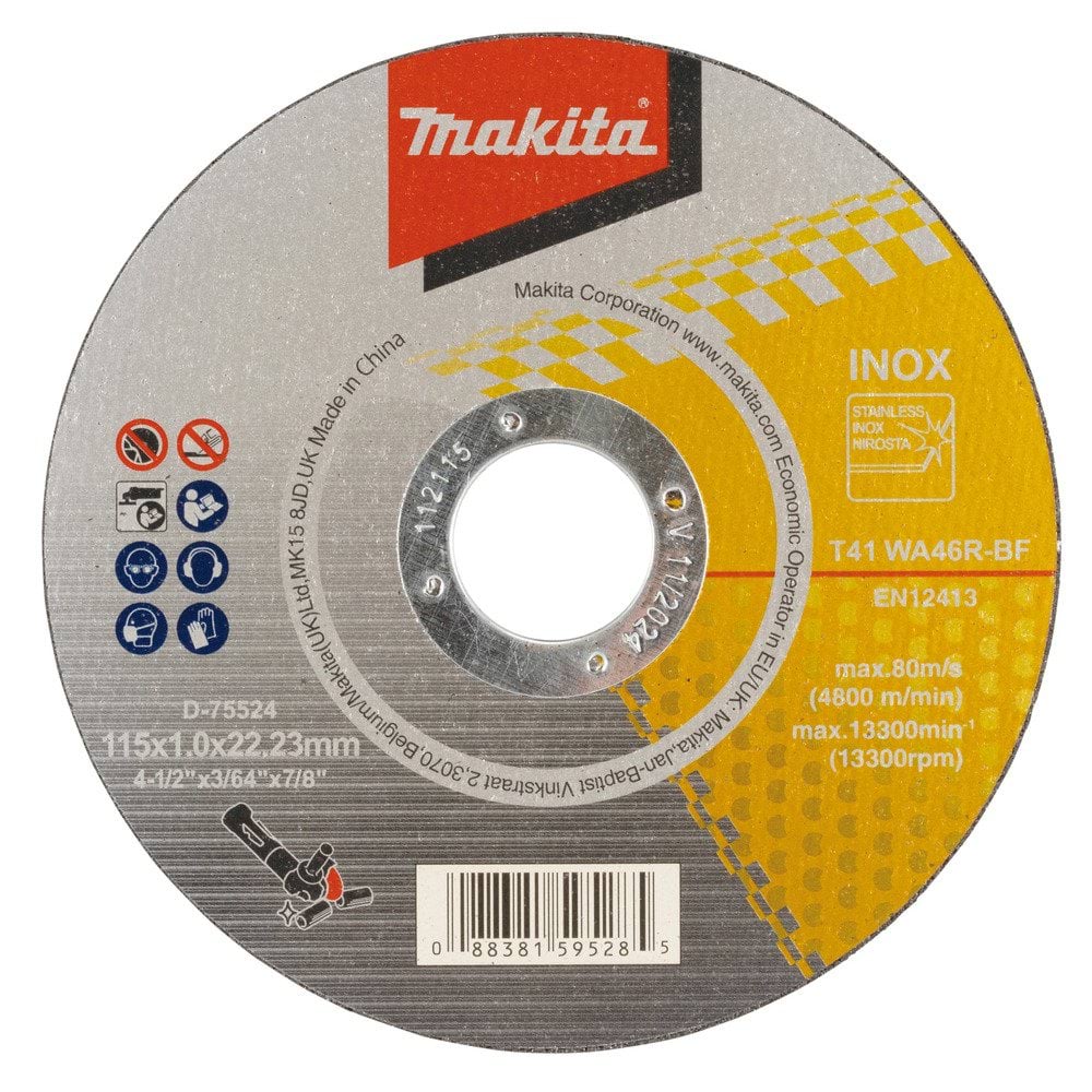 Disco Para Metal 115 x 1.0mm Makita D-75524