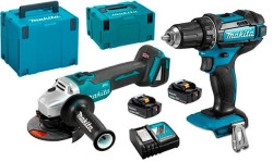 Berbequim DHP482Z + Rebarbadora 18V DGA504Z Makita DGA504PRO3