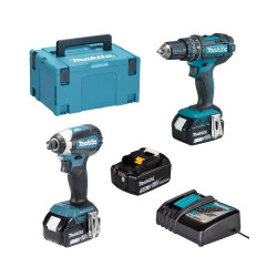 Berbequim DHP482Z + Aparafusadora de Impacto DTD153Z Makita DHP482PRO12