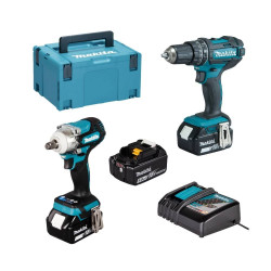Berbequim DHP482Z + Chave de Impacto DTW300Z Makita DHP482PRO13