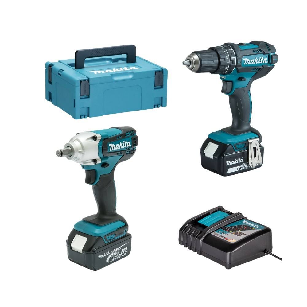 Berbequim DHP482Z + Chave de Impacto DHP482Z Makita DHP482PRO3