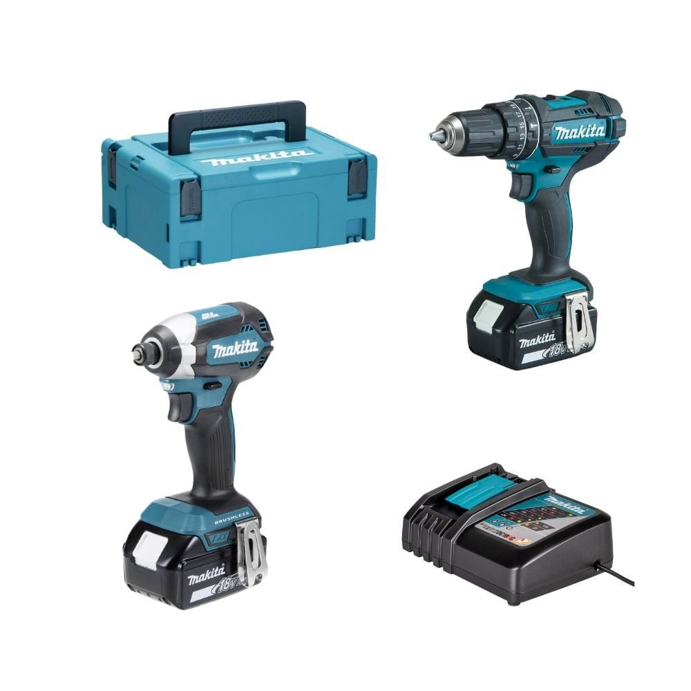 Berbequim DHP482Z + Aparafusadora de Impacto Makita DHP482PRO9