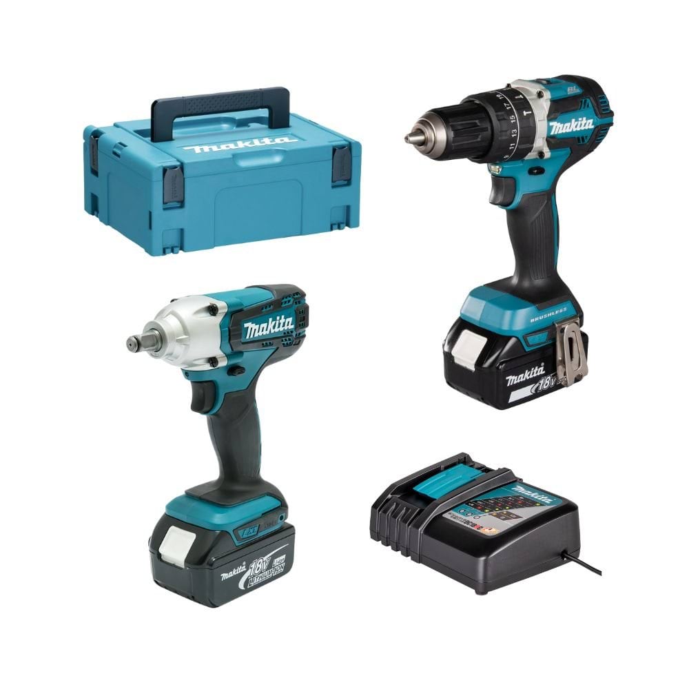 Berbequim DHP484  + Chave de Impacto DTW190 Makita DHP484PRO1