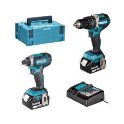 Berbequim DHP484Z + Chave de Impacto DTD152Z Makita DHP484PRO2