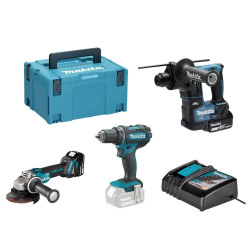Kit Combo 18V DHR171Z + DHP484Z + DGA504Z Makita DHR171PRO4