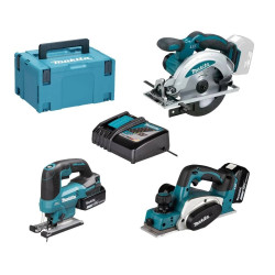 Kit Combo 18V DKP180Z + DJV184Z + DSS610Z Makita DKP180PRO1