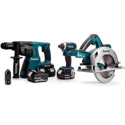 Kit Combo 18V DHR264Z + DTD152Z + DHS710Z Makita DLX3049PTJ