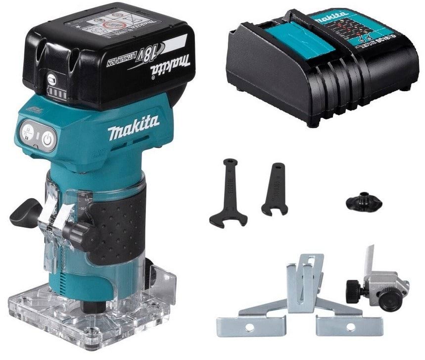 Tupia de Cantos 6mm 18V 3Ah Makita DRT52SF