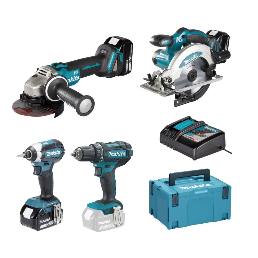 Kit 18V DSS610Z + DHP485Z + DTD153Z + DGA452Z Makita DSS610PRO1