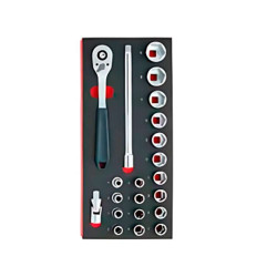 Módulo Espuma De Chaves e Roquete 1/2” 21pcs Facom MODM.SL151-21