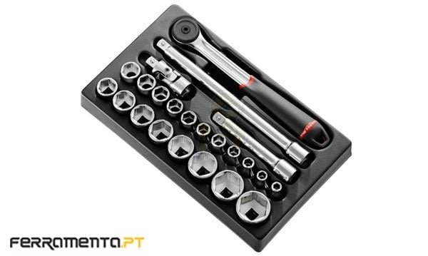 Módulo de Chaves de Caixa e Roquete 1/2" Facom MOD.S161-36