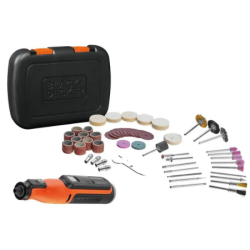 Multiferramenta Rotativa 7,2V 1,5Ah 37 Acessórios Black Decker BCRT8I-XJ