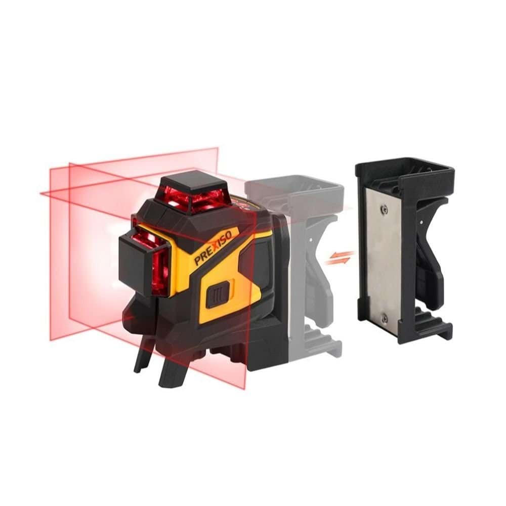Nível Laser de Linha Cruzada de 3 Planos com Feixe Vermelho Prexiso PLC3-360
