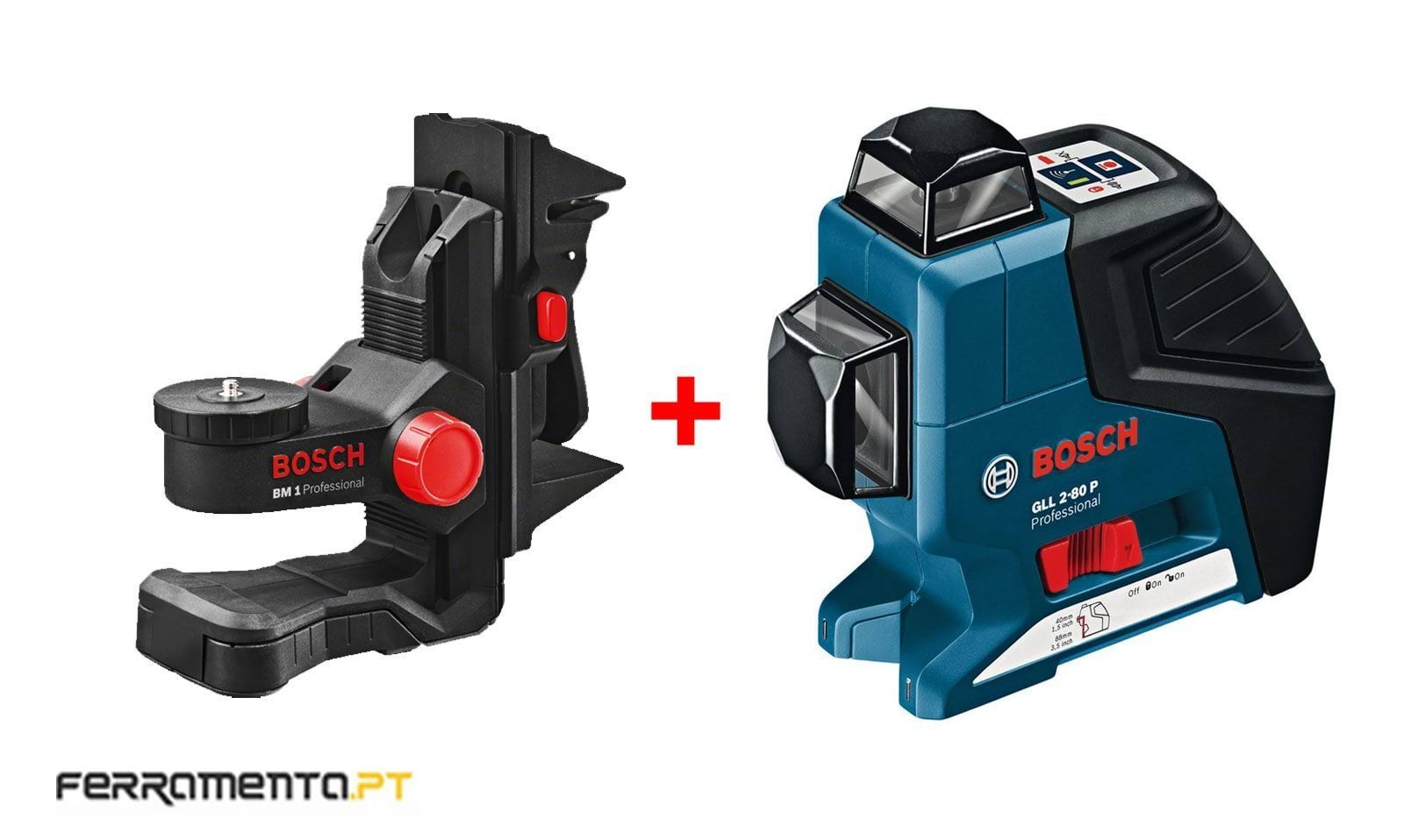 Nível Laser de linhas 360º Bosch GLL 2-80 P + Suporte BM 1  Professional 