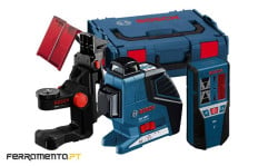 Nível Laser de linhas 80 m Bosch GLL 3-80 P Professional + BM 1 + LR2
