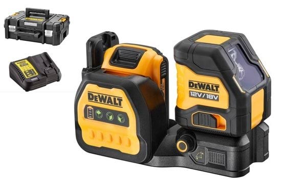 Nível Laser Luz Verde Cruzado 12/18V DeWalt DCE088D1G18-QW