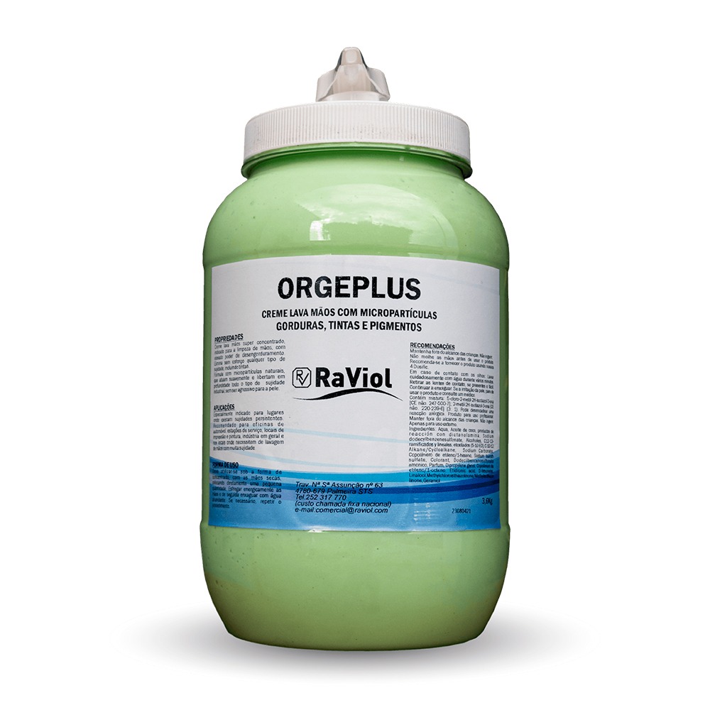 Creme Lava Mãos com Micropartículas Raviol ORGEPLUS