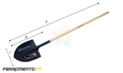 Pá com Ponta Cabo Comprido 325x265mm Bellota 5501-2 ML