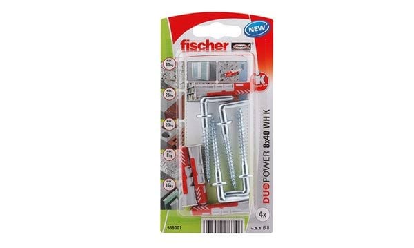 Pack 4 Buchas DUOPOWER 8 x 40 WH K NV Fischer 535001