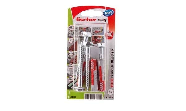 Pack 4 Buchas DUOPOWER Ø10x50 S Fischer 534999