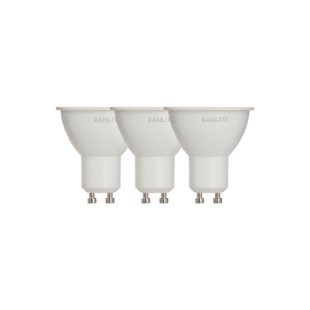 Lâmpadas LED GU10 345LM 3000K 2+1 Xanlite PACK21RCX345GIW