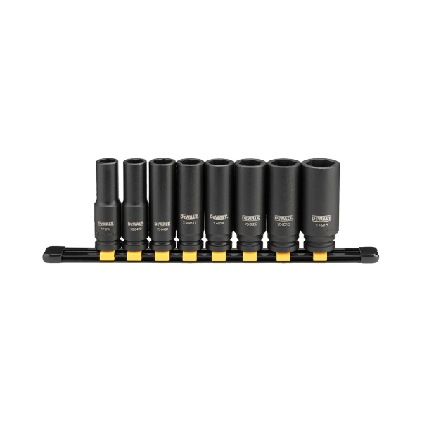DeWalt Conjunto Chaves de Caixa Impacto 1/2" - 8 peças