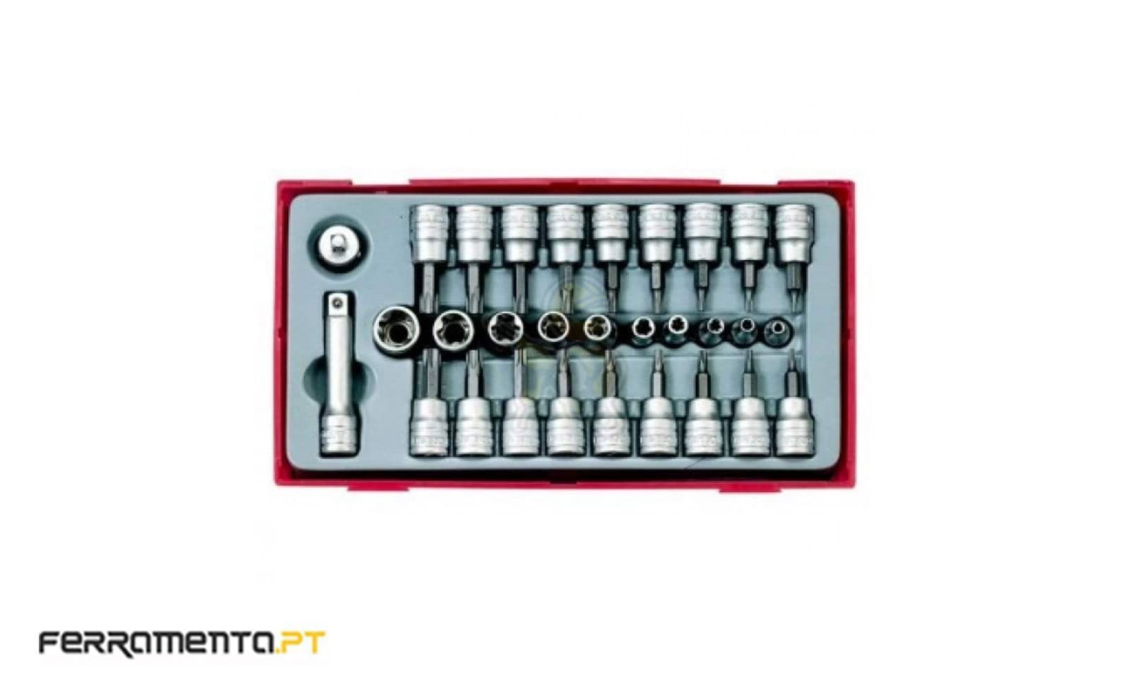 Conjunto de peças de quadra TX, TPX, TX-E, 1/4 e 3/8 Teng Tools TTTX30
