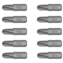 Pontas de Aparafusar 1/4" PH3 × 10 25 mm Tengtools PH2500310