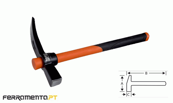 Picadeira Pá em fibra de vidro Bahco 493F-500