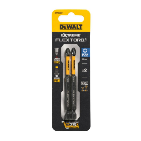 Pontas FlexTORQ Ph2 85mm 2Un Dewalt  DT70567T-QZ