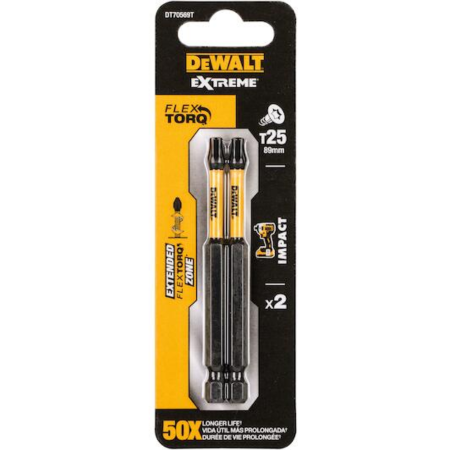 Pontas FlexTORQ T25 85mm 2Un Dewalt  DT70569T-QZ