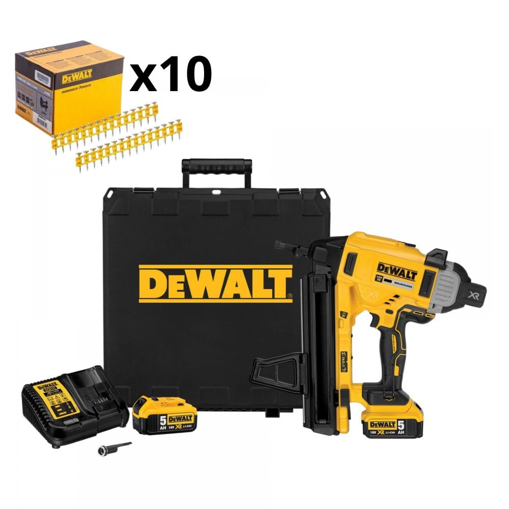 Dewalt Pregadora de Bet&atilde;o 18V + Pregos 1005Un 2.6x25mm DCN890P2-QW