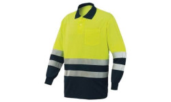 Polo de Manga Comprida Amarelo / Azul Industrial Starter 8587048