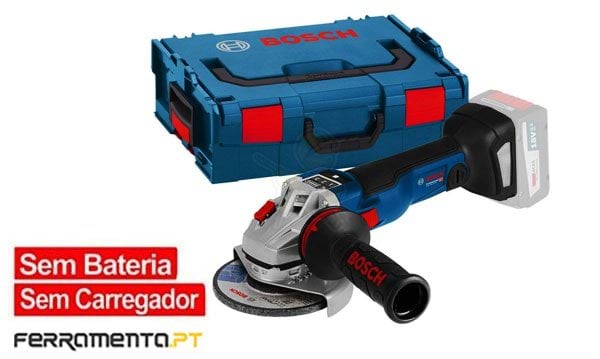 Mini Rebarbadora 18V Bosch GWS 18V-125 C + L-BOXX