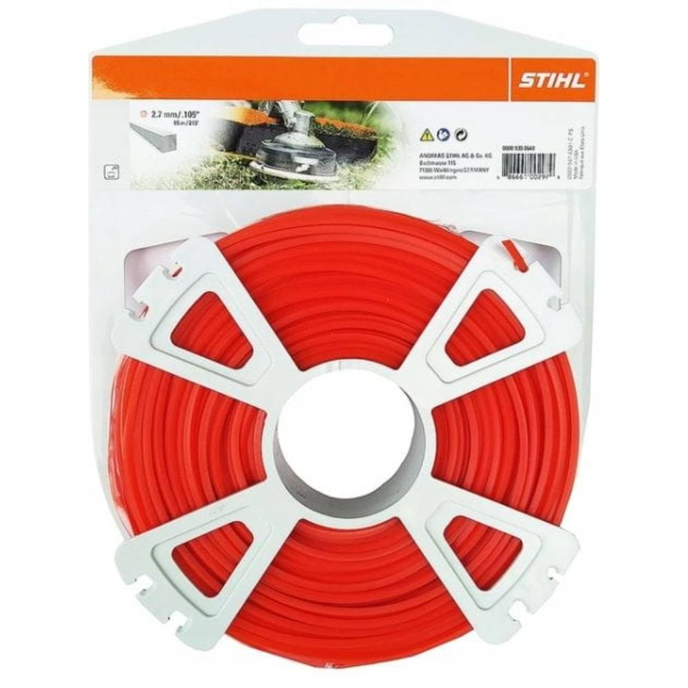 Rolo de Fio de Nylon Quadrado 2.7 mm 68 m Stihl 0000 930 2643