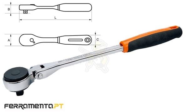 Roquete Reversível Articulado 3/8" Bahco 7710