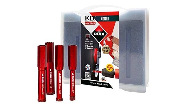 Kit de Brocas de Diamante DRYGRES 4DRILL Ø 6-12mm RUBI 05939