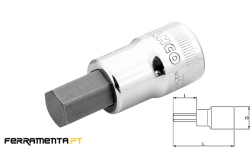 Chaves de Caixa Hexagonal 1/2'' 19 mm Bahco SB7809M-19