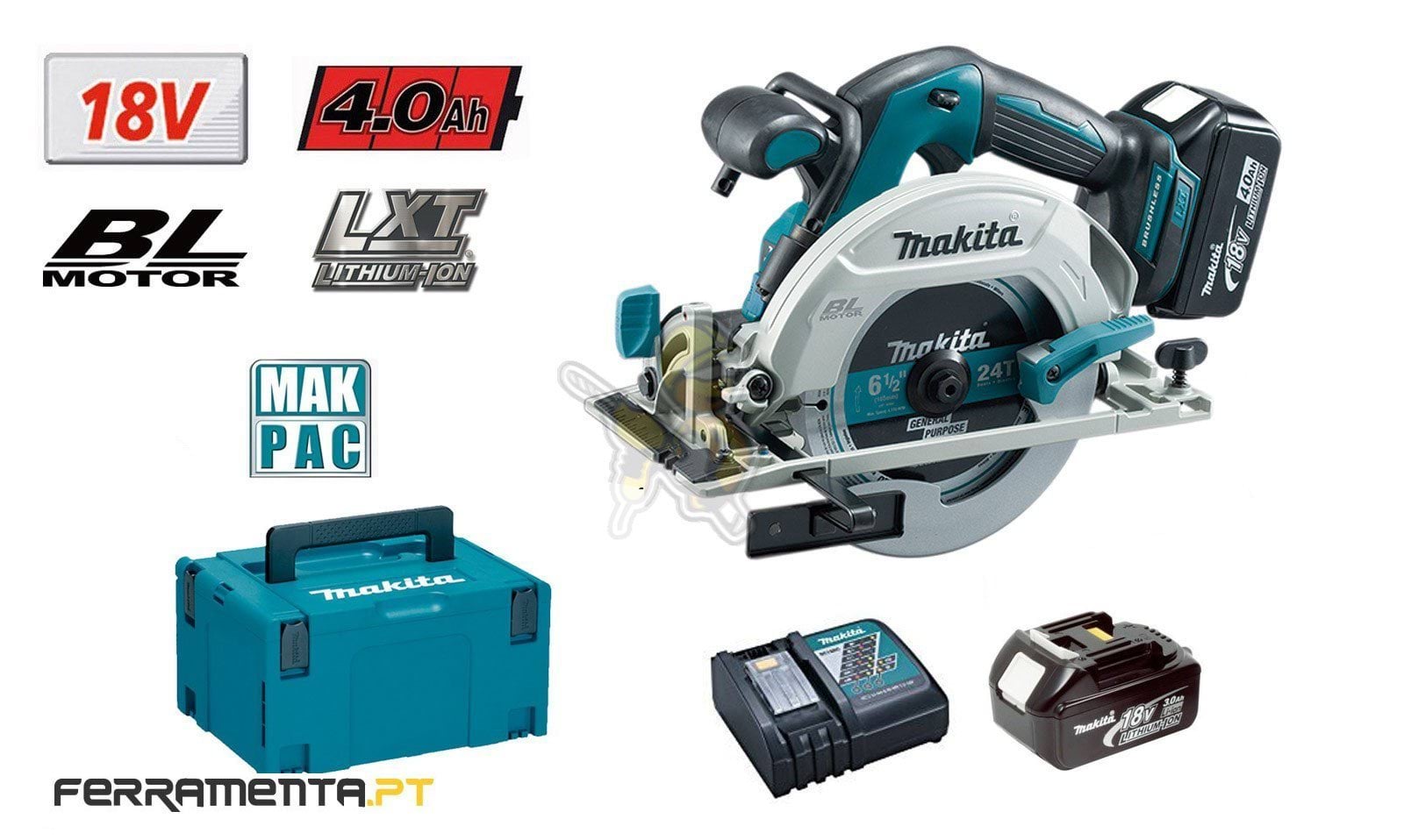 Serra Circular 18V 4,0 Ah Makita DHS680RMJ