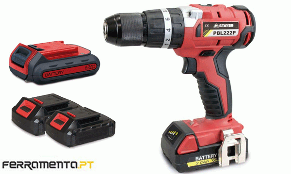 Berbequim c/ percussão 18V 2.0Ah Stayer PBL222P