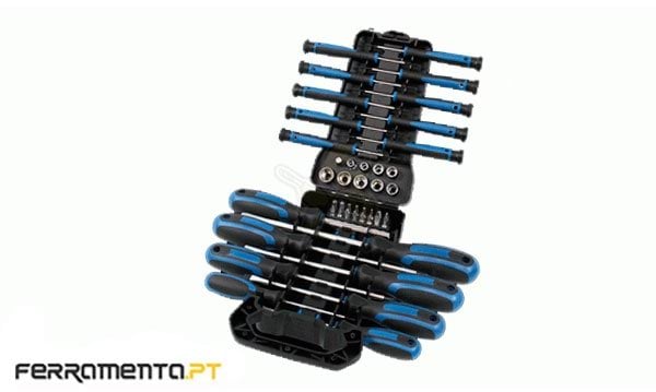 Set Chaves de Fenda/Philips e Bits 44pcs Hyundai 59404