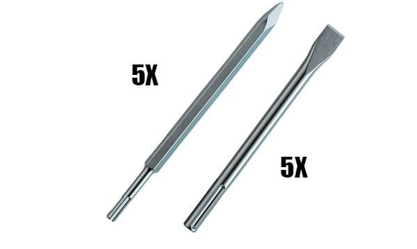 Set Cinzel e Ponteiro SDS-MAX 400mm Makita D-35324-10