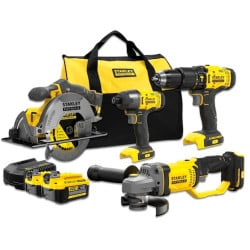 Power Kit 4 Ferramentas V20 Li-Ion 18V Stanley SFMCK469M2-QW