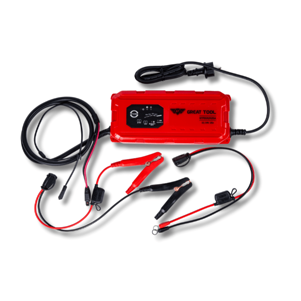 Carregador Eletrónico 12V-24V 25A Great Tool FECA2425A