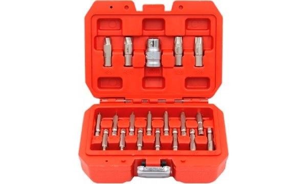 Kit extrator perfis danificados TORX/HEX 19 peças Kroftools 3074