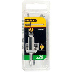 Rebites de Alumínio 3x7mm 20 Uni Stanley 1-PAA44T